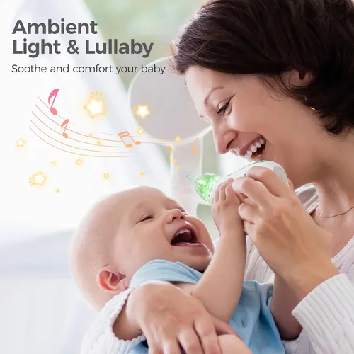 Vista 4 de Momcozy Aspirador Nasal para Bebé, Aspirador Nasal Eléctrico de 3 Niveles de Succión para Bebé, Recién Nacido y Niño Pequeño, Aspirador Nasal