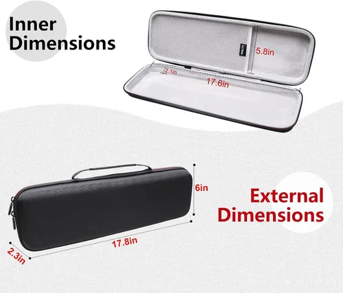 Vista 5 de LTGEM - Funda compatible con M-AUDIO Keystation Mini 32 MK3/Donner N-32 MINI controlador de teclado MIDI USB de 32 teclas, bolsa de almacenamiento