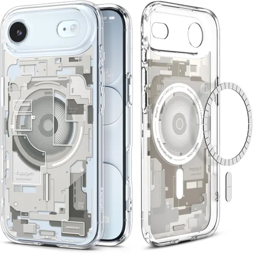 Vista 41 de Spigen Ultra Hybrid MagFit Impresión Digital Directa - Funda para iPhone 16 Pro [Diseño Personalizado][Compatible con Magsafe] - Analógica DDP