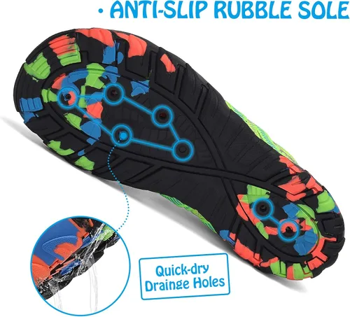 Vista 6 de SAGUARO Kids Boys Girls Water Shoes Non-Slip Quick-Dry Barefoot Aqua Shoe Outdoor Sport Beach Swimming Surfing Diving