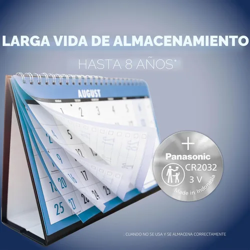 Vista 5 de Panasonic CR2032 Pilas de monedas de litio de larga duración de 3.0 voltios en embalaje resistente a los niños, basado en estándares, paquete de 2