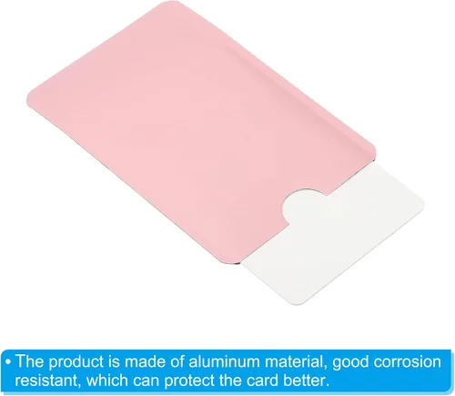 Vista 18 de PATIKIL Mangas de bloqueo RFID, fundas de aluminio para prevención de robo de identidad, fundas protectoras seguras para tarjetas de crédito, Negro