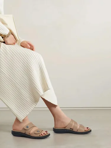 Vista 2 de SHIBEVER Sandalias planas para mujer: antideslizantes, con soporte para el arco, ortopédicas, para fascitis plantar, cómodas sandalias para caminar