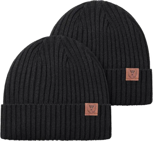 Vista 13 de OZERO Gorro de Punto de Invierno, Gorro Térmico Grueso de Forro Polar para Hombres y Mujeres