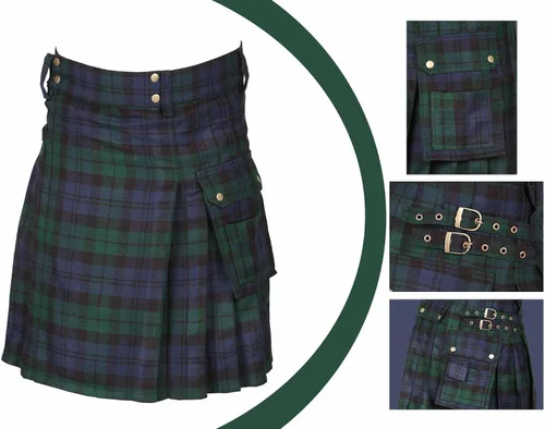 Vista 5 de Kilts de tartán escocés para hombre disfraz tradicional pesado de las tierras altas para hombres faldas irlandesas modernas vestido formal