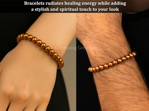 Vista 612 de Amazing Gemstone Pulsera de cristal para mujeres y hombres, pulsera de cristal curativo de protección, pulsera elástica con cuentas de piedras
