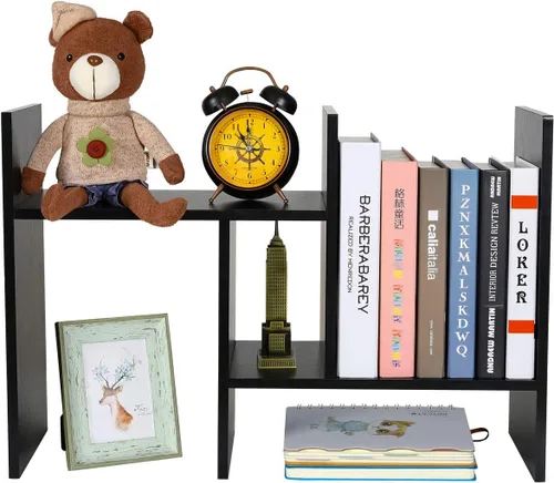 Vista 12 de PAG Organizador de Escritorio Estante de Escritorio Estantería Ajustable de Encimera Estantes de Mesa Pequeños Organizador de Libros Organización