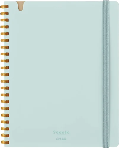 Vista 16 de KOKUYO Sooofa - Cuaderno gráfico de 7.2 x 5.5 pulgadas, cuaderno de anillo suave para mujer, cuadrícula de 0.157 in, 80 hojas perforadas, negro