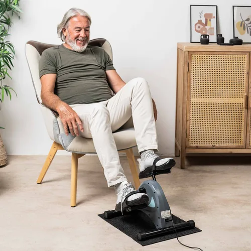 Vista 2 de Pedaleador Eléctrico Asistido para Piernas y Brazos con Esterilla y Mando Velora 3000 InnovaGoods