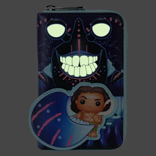 Vista 2 de Loungefly Disney Villains Moana - Tamatoa Glow in the Dark Wallet, exclusiva de Tienda