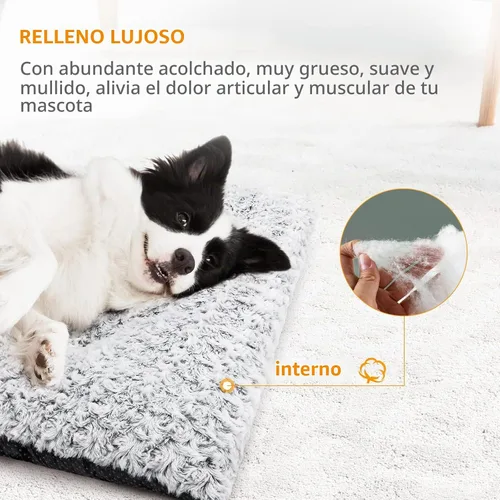 Vista 2 de Cama para Perro Almohadilla de Perrera Lavable Antideslizante Alfombrilla de Jaula para Perros Pequeños y Gatos (24 pulgadas)