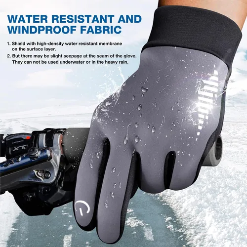 Vista 5 de SIMARI - Guantes de invierno para hombres y mujeres, para pantalla táctil, guantes de invierno, guantes de trabajo para correr, conducir, montar