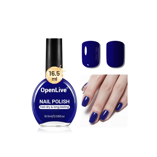 Vista 12 de OpenLive 16.5ml Esmalte de uñas negro de gran volumen de secado rápido, esmalte de uñas de color de secado rápido y larga duración para arte de uñas