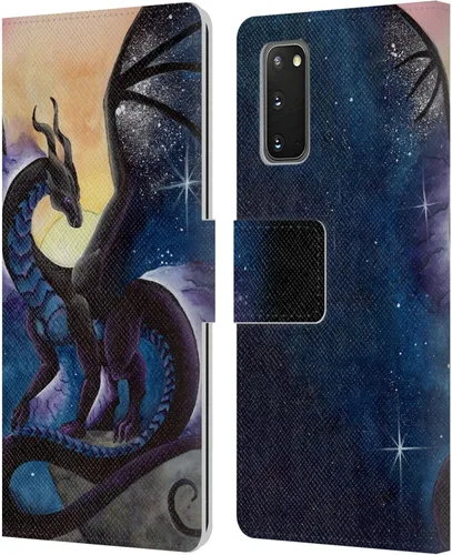 Vista 401 de Head Case Designs Officially Licensed Carla Morrow Galactic Entrancement Dragons Leather Wallet Case Compatible with Samsung Galaxy A07 4G