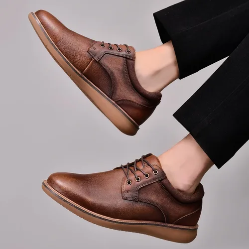 Vista 6 de Arkbird Mens Casual Dress Shoes Mens Dress Sneakers Leather Shoes Business Casual Shoes Men Brown Shoes