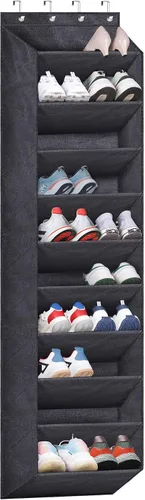 Vista 11 de SLEEPING LAMB Zapatero para puerta, organizador de zapatos para puerta de niños para colgar en el armario, almacenamiento estrecho para zapatos