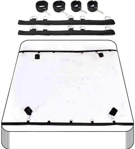 Vista 7 de Correas de amarre sexuales para cama de tamaño Queen para parejas debajo del colchón, cama King para adultos, juego de cuerda y cuerda, juego