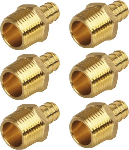 Vista 22 de Acoplamiento Pex de 1/2", Accesorios Pex, Accesorios de Engaste de Latón de Alta Resistencia para Tubos PEX con Construcción Resistente a Fugas