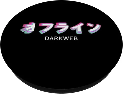 Vista 2 de DARKWEB Japanese Aesthetic Synthwave Vaporwave PopSockets Adhesive PopGrip