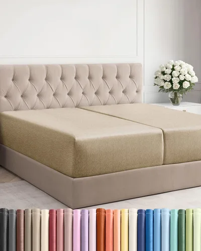 Vista 10 de Sábana bajera ajustable extra profunda Twin XL – Sábana bajera individual de lujo de hotel solamente – Se adapta fácilmente a colchones de 18 a 24