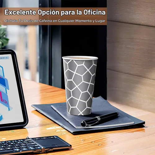 Vista 5 de Vasos de papel de 16 onzas, paquete de 180 tazas calientes desechables aisladas