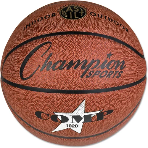 Vista 6 de Champion Sports Composite Basketball – Indoor/Outdoor Play – Official, Intermediate & Junior Sizes – Durable Grip & Air Retention