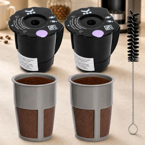 Vista 9 de K250 - Filtro de café molido reutilizable compatible con Keurigg My K Cup 2.0 1.0 K300 K350 K375 K400 K450 K475 - Filtro de café molido recargable