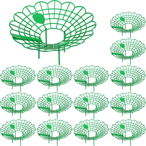 Vista 8 de Iceyyyy Paquete de 10 soportes para plantas de fresa, soporte para plantas de fresa con 4 pies de soporte, jaula de soporte para mantener las bayas