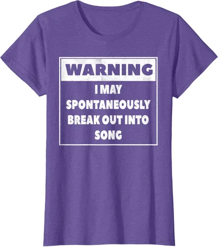 Vista 22 de Advertencia I may Spontaneously romper en canción camiseta