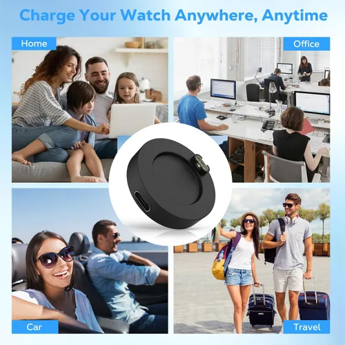 Vista 7 de Adaptador de cargador USB C MoKo compatible con Garmin Watch Negro
