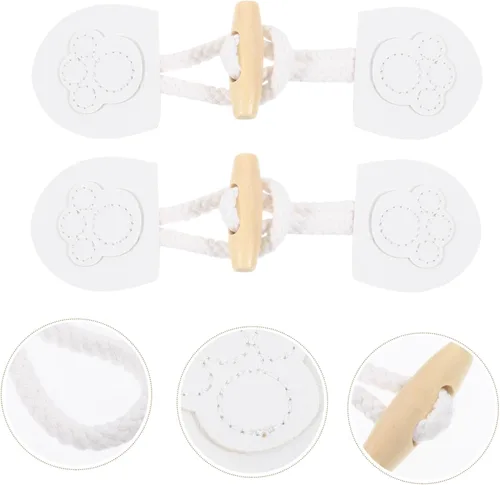 Vista 4 de Botones de repuesto para abrigos, 4 pares de cierres decorativos para abrigos