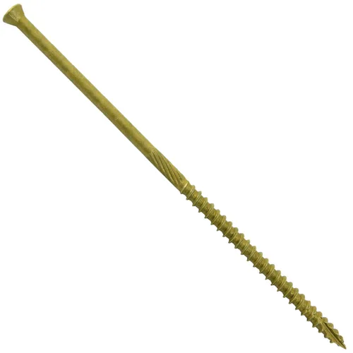 Vista 53 de Jake Sales Tornillo de madera multiusos con revestimiento de bronce de 1-5/8 pulgadas, cabeza torx/Star Drive Trim Head