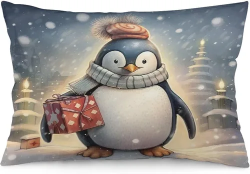 Vista 26 de Fundas de almohada de primavera con bonitos muñecos de nieve, fundas de almohada rústicas para vacaciones, funda de almohada tamaño Queen