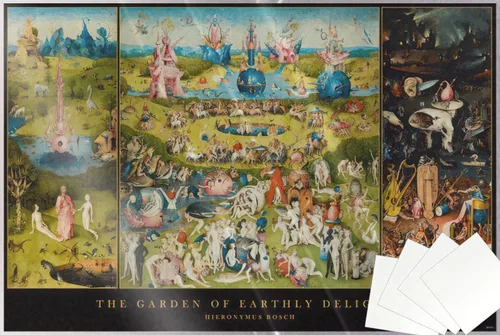 Vista 8 de Hieronymus Bosch - Garden Of Earthly Delights - Art Poster (Size: 36" x 24") (Laminated Poster)
