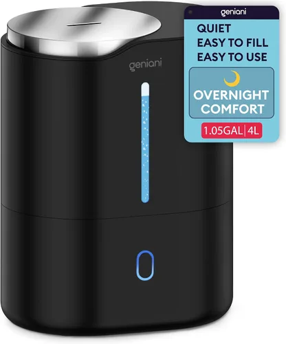 Vista 14 de GENIANI Humidificador portátil pequeño de niebla fría, alimentado por USB (no recargable), humidificador de escritorio compacto para plantas
