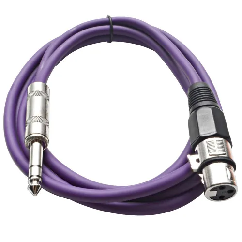 Vista 29 de Seismic Audio - SATRXL-F2 - Cable de conexión XLR naranja de 2 pies hembra a 1/4" TRS