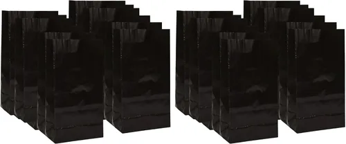 Vista 5 de Bolsas de papel brillante para regalos, 12 unidades, 12 unidades, Negro