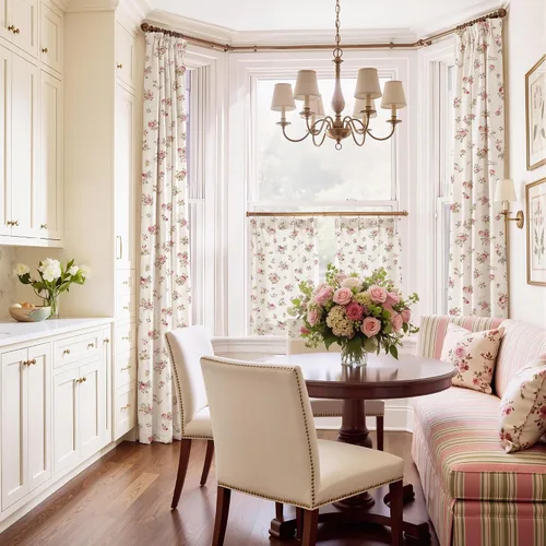 Vista 6 de StangH Cortinas de lino floral con patrón de rosas, cortinas de estilo vintage de granja con pestaña trasera para dormitorio y sala de estar, rosa