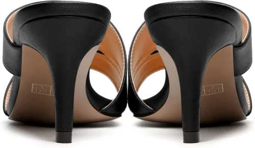 Vista 4 de NUMALEO Sandalias de tacón medio con punta abierta para mujer, estilo casual, elegante, tacón medio, 2.5 pulgadas