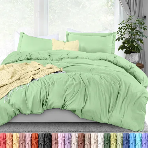 Vista 33 de Utopia Bedding Juego de funda de edredón tamaño individual - 2 piezas con cierre de cremallera - 1 funda de edredón 68X90 pulgadas y 1 funda de Beige