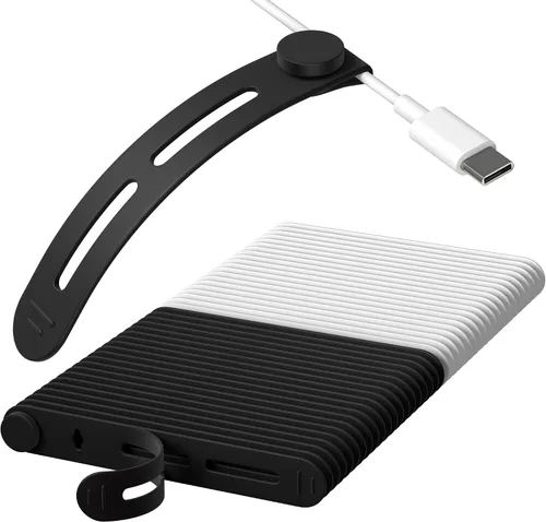 Vista 13 de 20 unidades de bridas reutilizables para cables Nearockle, bridas ajustables de silicona para organizar cables pequeños, bridas de cierre