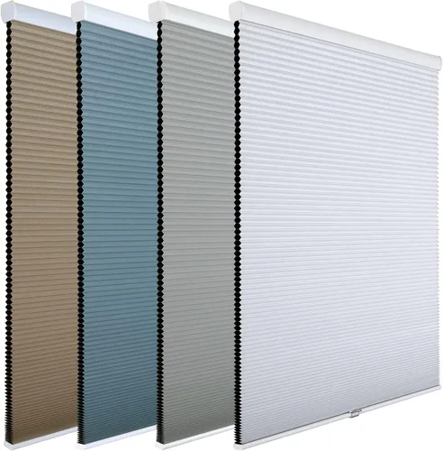 Vista 6 de Homebox Persianas celulares 100 % opacas sin cordones para el hogar, persianas para ventanas de interior, persianas de panal de 18 pulgadas de ancho