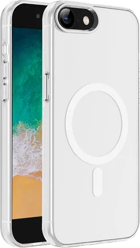 Vista 64 de S. Tedazo Funda magnética para iPhone 7/8 Plus (5.5 pulgadas) compatible con MagSafe, [no amarillenta] delgada, a prueba de golpes, funda para Negro