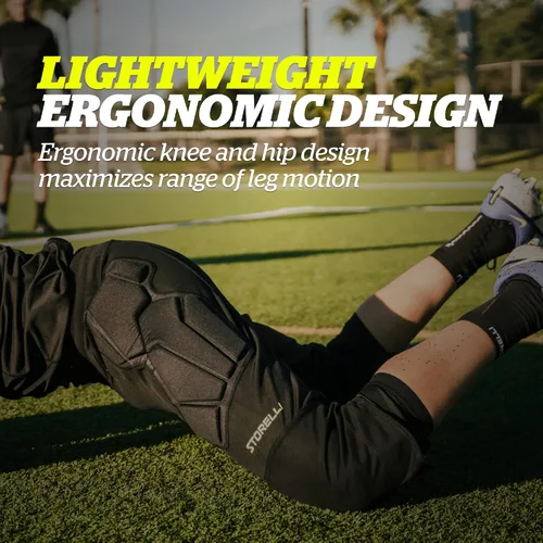 Vista 6 de Storelli ExoShield Goalkeeper 34 Pants, High-Impact Protection, Sweat-Wicking, UV-Resistant Athletic Bottoms for Soccer