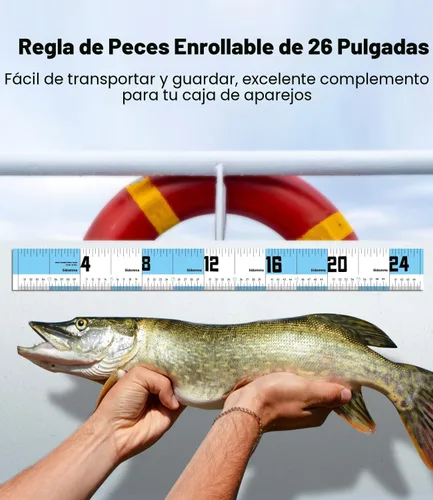 Vista 7 de Kit de herramientas y equipo de pesca profesional Sidomma con alicates de pesca, cuchillo de filetear, tijeras, agarre de labios de pez, regla