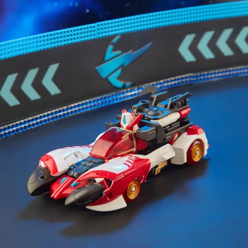 Vista 9 de Transformers Generations Legacy Voyager Class Velocitron Speedia 500 Colección de figuras: Cybertron Universe Override 18