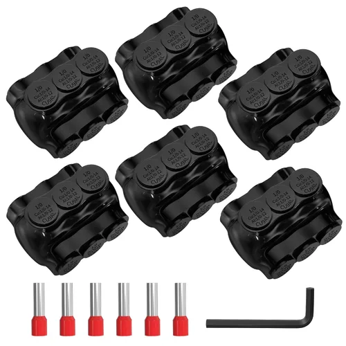 Vista 7 de Joinfworld Conector Multi-Tap Aislado de 3 Puertos Conectores de Cable Calibre 350MCM-6 Conectores de Cable de Aluminio a Cobre Conectores