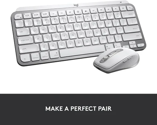 Vista 13 de Logitech MX Keys Mini - Teclado inalámbrico minimalista para Mac, compacto, Bluetooth, teclas retroiluminadas, USB-C, escritura táctil, compatible
