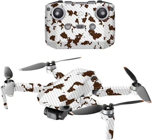 Vista 11 de MIGHTY SKINS Fibra de carbono compatible con DJI Mini 2 Dron portátil – Negro abstracto Acabado de fibra de carbono texturizado protector