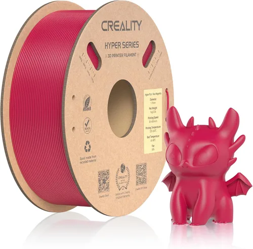 Vista 18 de Filamento PLA oficial de Creality Hyper de 1.75 mm, filamento PLA de alta velocidad de 30-600 mm/s para impresora 3D rápida, precisión dimensional